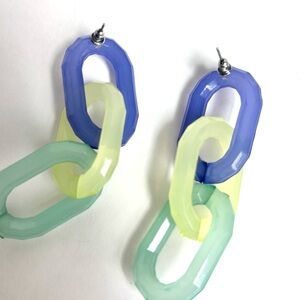 Chunky Acrylic Neon Chainlink Earrings